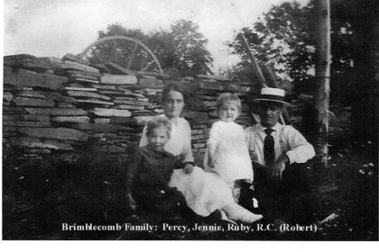 Brimblecomb Family: Percy, Jennie, Ruby, R.C. (Robert)
