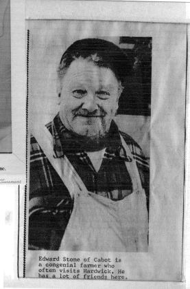 Edward M. Stone (1923–1984), son of Florence and Hartwell Stone, brother of Doris Stone Clarke and Howard M. Stone. P-1. Newspaper clipping: "Edward Stone of…