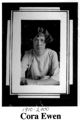Cora Ewen, 1910–2000. (Original photographs on this page belong to Phyllis Boomhower.)