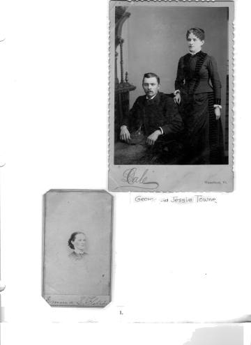 Citizens of Cabot, Book 1, Page 1: Fletcher, Emma S. (1847-1914), wife of Wm. H. Fletcher; Towne, George & Jessie