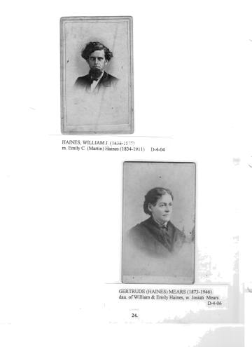 Citizens of Cabot, Book 1, Page 24: Haines, William; Mears, Gertrude (Haines)
