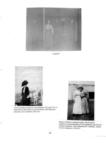 Citizens of Cabot, Book 1, Page 33: Charlie; Lamberton, Marion (Tebbetts); Lamberton, Victoria (Nardini)