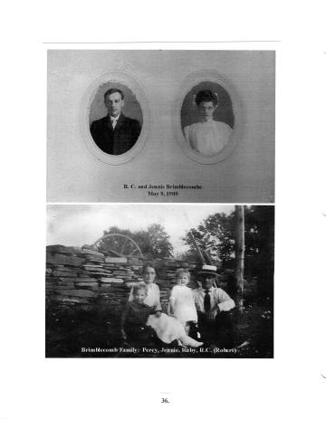 Citizens of Cabot, Book 1, Page 36: Brimblecomb, Robt C., wife Jennie, children Percy & Ruby