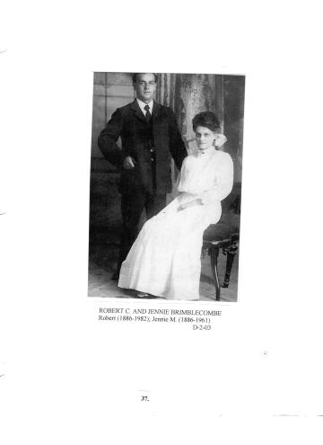 Citizens of Cabot, Book 1, Page 37: Brimblecomb, Robt C., wife Jennie, children Percy & Ruby