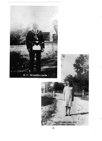 Citizens of Cabot, Book 1, Page 38: Brimblecomb, Robt C., wife Jennie, children Percy & Ruby