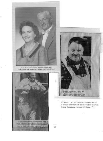 Citizens of Cabot, Book 1, Page 43: Clarke, Doris (Stone) & husband, Raymond E.; Stone, Eddie (2)