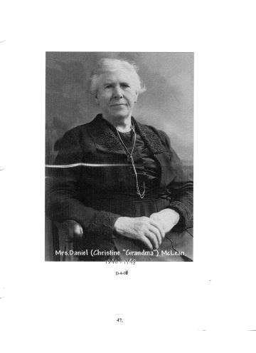 Citizens of Cabot, Book 1, Page 47: McLean, Mrs. Daniel (Christine ?) "Grandma"