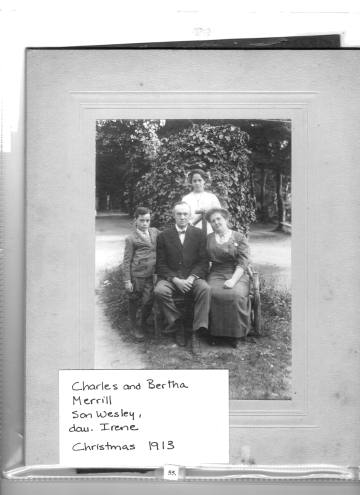 Citizens of Cabot, Book 1, Page 55: Merrill, Charles & Bertha, with children Wesley & Irene
