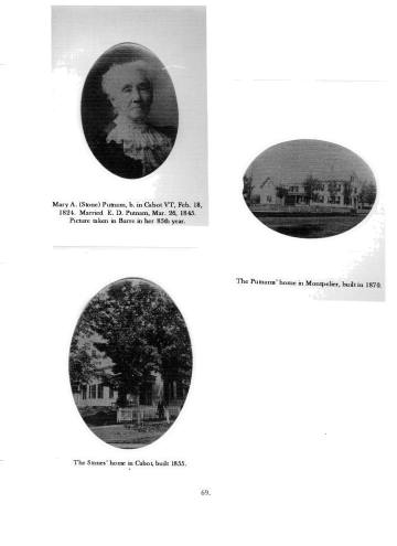 Citizens of Cabot, Book 1, Page 69: Putnam, Mary A. (Stone); Stone, Mary A.