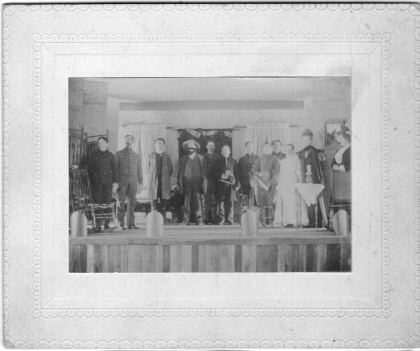 I. O. G. T. play, March 9 & 10, 1899. Annie Gould, Bessie Gould, Jennie Gould, Alice Blodgett, H.I.V. (?), Ellen Pike, C.P. (?), May Burbank, Luther Burbank;…