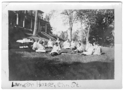 Group of unidentified women, Lamson House, Elm St.