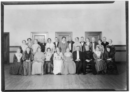 Group of unidentified people in an unidentified hall (probably not in Cabot).