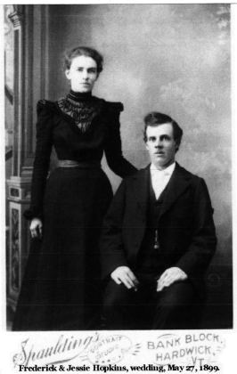 Frederick & Jessie Hopkins, wedding, May 27, 1899.