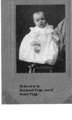 Believed to be Raymond Paige, son of Henry Paige.