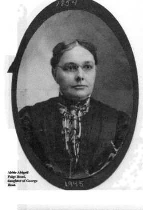 Abbie Abigail Paige Read, daughter of George Read [sic; her father was George Paige]. 1854–1945.
