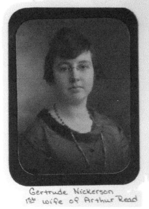 Gertrude Nickerson, 1st wife of Arthur Read.