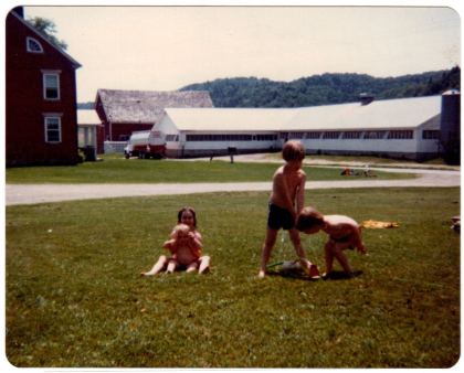 Gould Farm, children: Brett, Seth, Kerri, Garret, 1981.