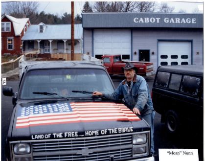 "Moan" Nunn, at Cabot Garage.