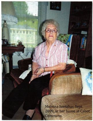 Melvina Sentabar, Sept. 2009, at her home at Cabot Commons.