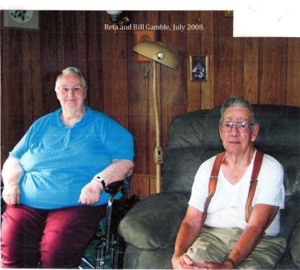 Reta and Bill Gamble, July 2008.