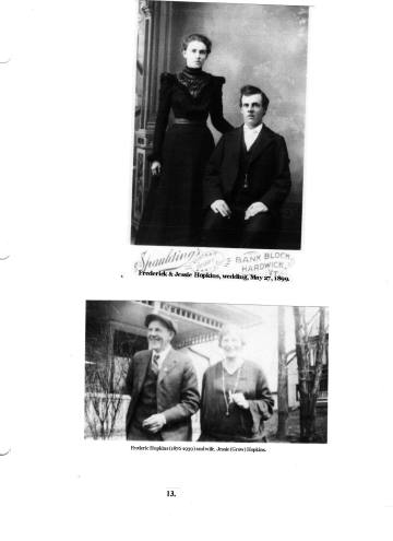 Citizens of Cabot, Book 2, Page 13: Hopkins, Frederick & wife, Jessie (Grow) (2)