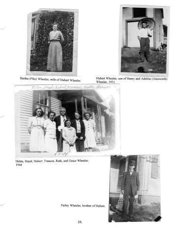 Citizens of Cabot, Book 2, Page 19: Wheelers: Bertha, Hubert, Helen, Hazel, Frances, Ruth, Grace, Parley