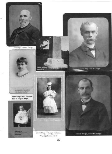 Citizens of Cabot, Book 2, Page 25: Paige family photos