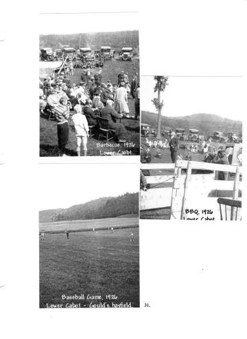 Citizens of Cabot, Book 2, Page 31: Old Home BBQ and Baseball Game, 1926, Gould's hayfield, Lower Cabot