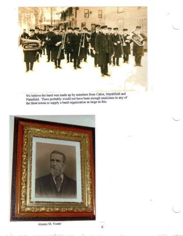 Citizens of Cabot, Book 2, Page 6: Band, Cabot, Marshfield and Plainfield; Foster, Alonzo M. portrait