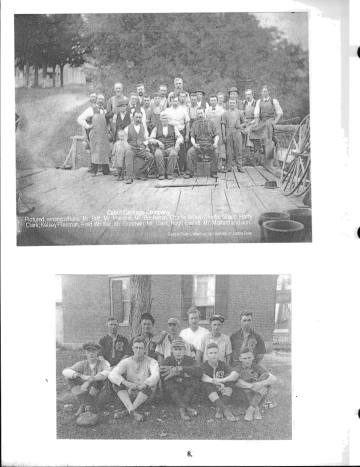 Citizens of Cabot, Book 2, Page 8: Baseball team, unidentified players; Cabot Carriage Company crew