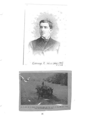 Citizens of Cabot, Book 2, Page 89: Hill, George E.; George F. Hill w/oxen
