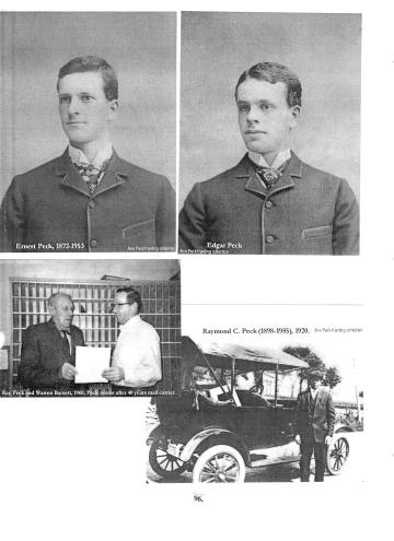 Citizens of Cabot, Book 2, Page 96: Peck, Ernest and Edgar (twins); Peck, Raymond, mail carrier