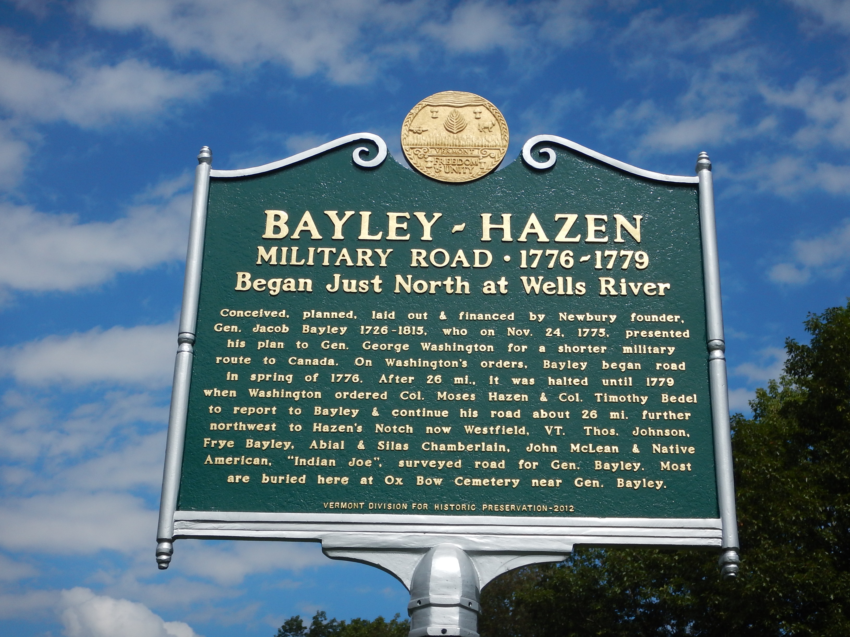 Bayley-Hazen Military Road