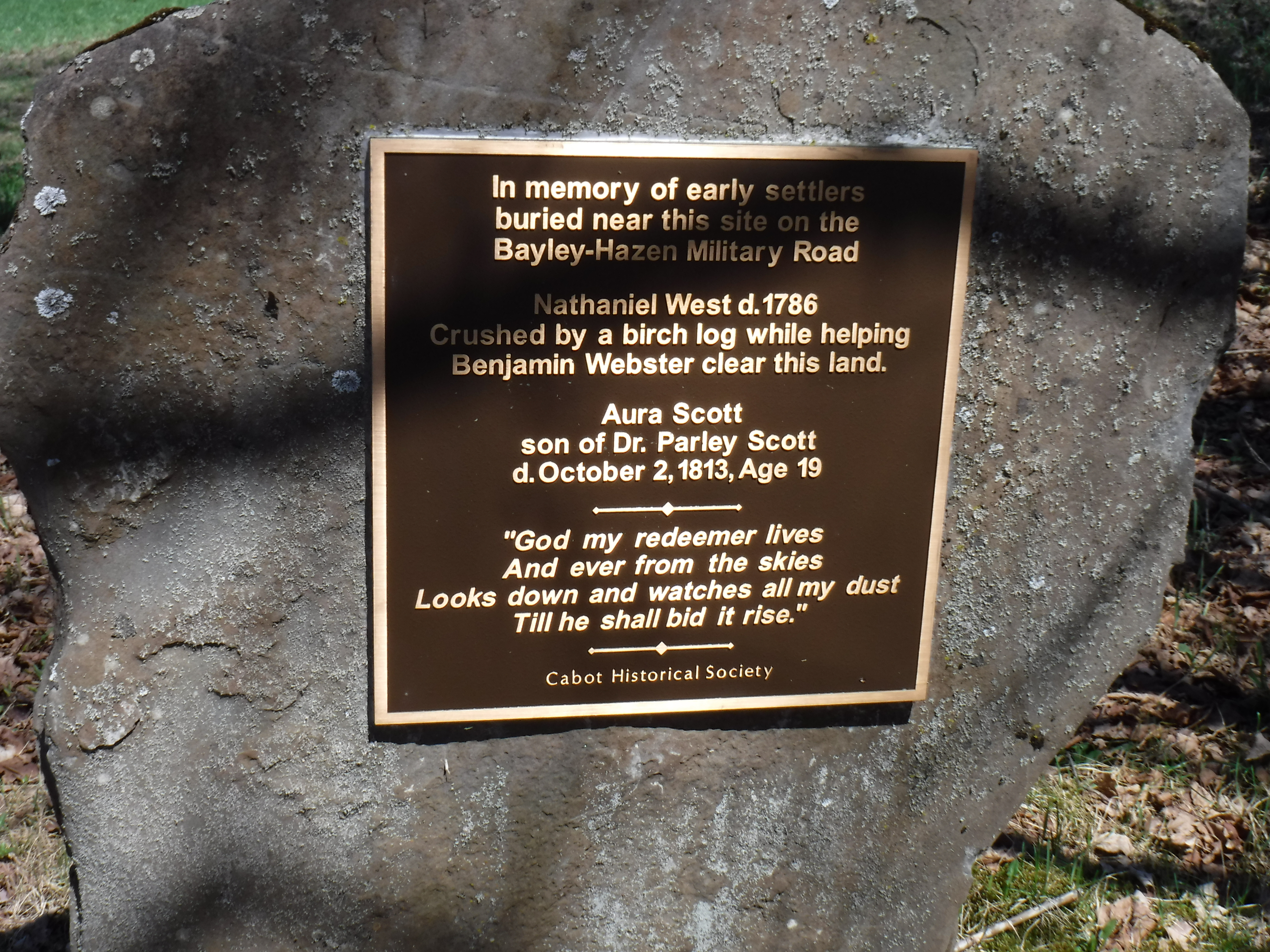 Death in Early Cabot