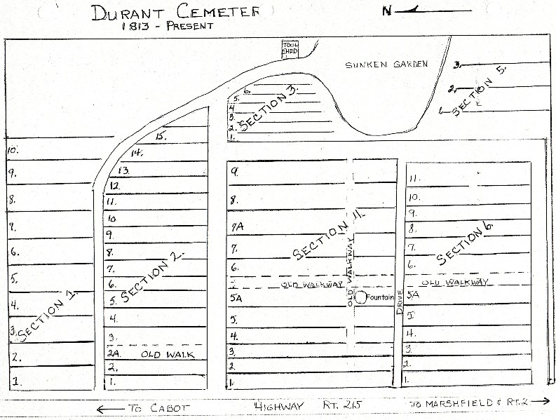 Durant Cemetery Map