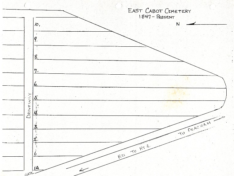 East Cabot Cemetery Map