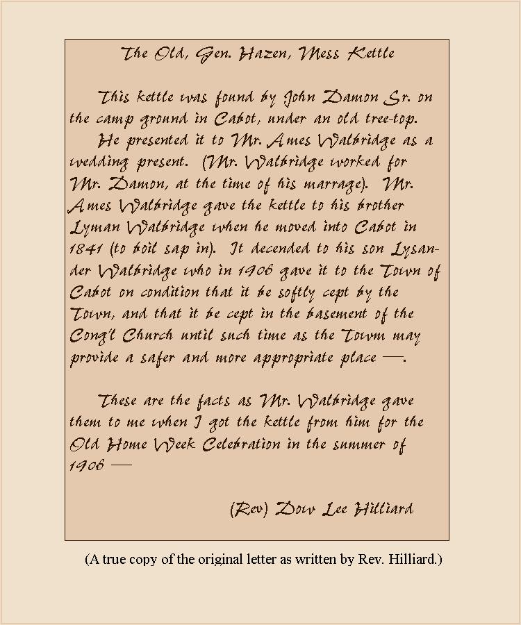 General Hazen's Mess Kettle
